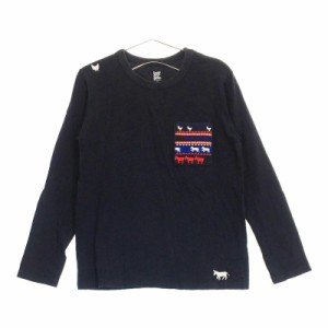 【05475】 Design Tshirts Store graniph デザインティーシャツストアグラニフ シャツ SS ブラック 黒 長袖 シンプル