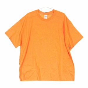 【06664】 GILDAN ギルダン トップス Tシャツ 半袖Tシャツ 蛍光オレンジ 派手色 XLサイズ 半袖 メンズ カジュアル 無地 シンプル 派手