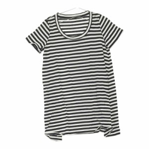 【06794】 COMME CA ISM コムサイズム トップス ロング丈 Tシャツ ボーダー Tシャツワンピース ボーダーTシャツ カジュアル 半袖 シンプ