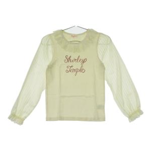 【11831】B品 ShirleyTemple トップス 150センチ ホワイト 訳あり商品 シャーリーテンプル Tシャツ 長袖 長袖Tシャツ ロンT レース キッ