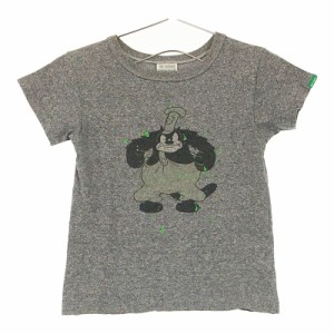 【12213】美品 GROVYCOLORS トップス 130センチ グレー 良品 グルービーカラーズ Tシャツ 半袖 半袖Tシャツ キッズ 子供服 キッズ プリン