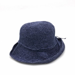 【12463】美品 SHIPS 帽子 F ブルー 良品 シップス レディース帽子 ハット フリーサイズ おしゃれ 紐リボン かわいい 春 夏 レディース