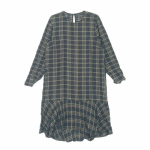 【14078】 ZARA WOMAN ザラウーマン ワンピース ロングワンピース チェックワンピース Lサイズ シンプル フレア フェミニン シンプル 上