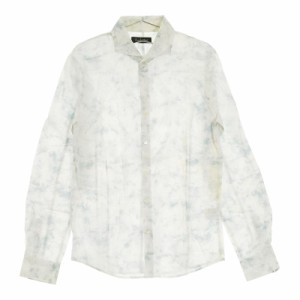 メンズL Tornado Mart ドレスシャツ ホワイト 白 ライトブルー 水色 訳アリ品 長袖 かっこいい トルネードマート 【14177】