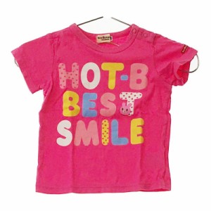 キッズ90 MIKI HOUSE トップス ピンク B品 訳あり品 半袖Tシャツ Tシャツ プリント 薄手 女の子 かわいい 子供服 ミキハウス【16991】