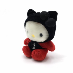 中古 Hello Kitty ぬいぐるみ 19cm サンリオ コラボ さるぼぼ 被り物 飛騨 お土産 キャラクター 可愛い ホワイト ハローキティ 【18879】