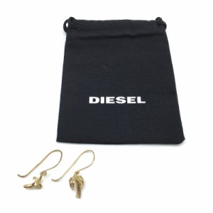 新古品 レディース DIESEL ピアス ゴールド タグ付き 袋付き アメリカンフック バナナ ヤシの実 オシャレ フックピアス ディーゼル 【232