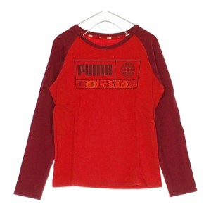 【tkL0000051】 PUMA プーマ 長袖 Tシャツ レッド プーマ 150cm 赤 カジュアル おしゃれ シンプル 子供用 キッズ