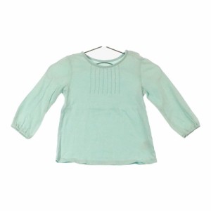 サイズ90 ベビー UNIQLO ユニクロ 長袖Tシャツ ロンT カットソー ブルー 安い お買い得 女の子 シンプル 通園着 保育園 幼児 かわいい