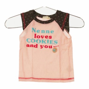 サイズ100 キッズ Kids Stuff キッズスタッフ 半袖Tシャツ カットソー ピンク 安い お買い得 ドット フレンチスリーブ プリントTシャツ K