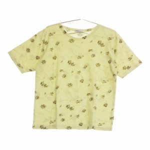 サイズM レディース ARLESIENNE アルルジェンヌ 半袖Tシャツ カットソー ライトグリーン 安い お買い得 プルオーバー 丸ネック 総柄 花柄