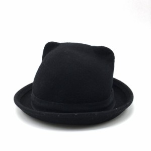 サイズEUR 92/104 キッズ H&M エイチアンドエム ハット 帽子 ブラック 安い お買い得 サイズ1歳半-4歳相当 耳つき ダービーハット おめか