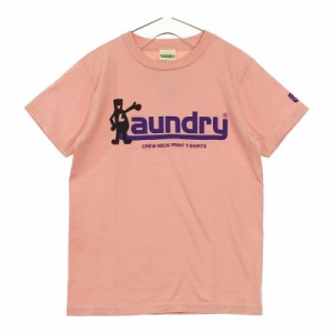 サイズXS(SS) レディース LAUNDRY ランドリー 半袖Tシャツ カットソー ピンク 新古品 安い お買い得 前後ロゴ入り 動きやすい 定価2625円