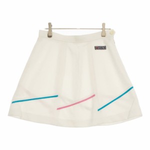 サイズ70cm レディース HIVIS ミニスカート ホワイト 安い お買い得 サイズM相当 横ファスナー ライン入り かわいい ロゴ入り 動きやすい