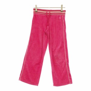 サイズ128cm キッズ NEXT ネクスト ボトムス ピンク 安い お買い得 シンプル オシャレ ベロア カジュアル サイドライン 刺繍 可愛い