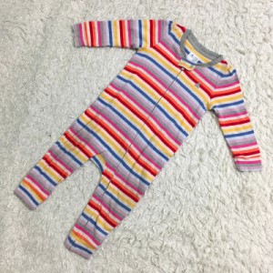 サイズ80 ベビー baby GAP ベビーギャップ ロンパース レッド 安い お買い得 カラフル ボーダー ファスナー クマ オシャレ