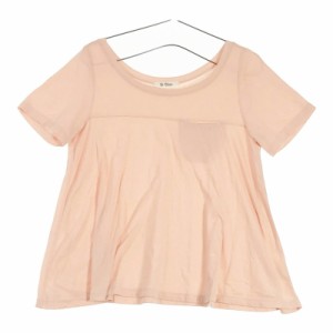 レディース MELROSE Claire メルローズクレール 半袖Tシャツ カットソー ピンク 安い お買い得 サイズL相当 可愛い 胸ポケット 普段着