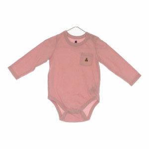 サイズ80 ベビー baby GAP ベビーギャップ ロンパース ピンク 安い お買い得 長袖 胸プリント 女児用 かわいい 胸ポケット 丸首