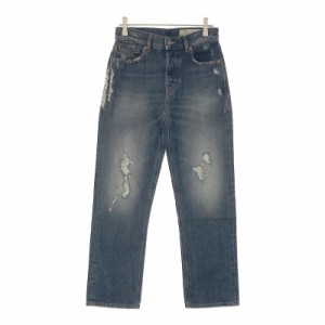 サイズW23-L32 / 約S レディース DIESEL ディーゼル デニム ジーンズ ジーパン ネイビー 新古品 安い お買い得 ダメージ加工 カジュアル