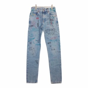 サイズW23-L32 / 約S レディース DIESEL ディーゼル デニム ジーンズ ジーパン ブルー 新古品 安い お買い得 落書きデザイン 個性的 カジ