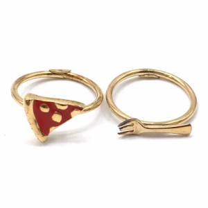 レディース DIESEL ディーゼル 該当なし（アパレル系） ゴールド 新古品 安い お買い得 ピザ フォーク チャーム 指輪 シンプル モチーフ 