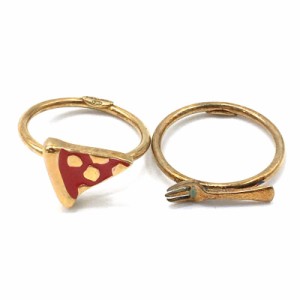 レディース DIESEL ディーゼル 該当なし（アパレル系） ゴールド 安い お買い得 ピザ フォーク チャーム 指輪 シンプル モチーフ かわい