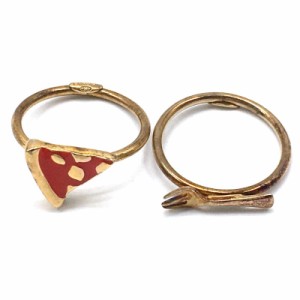 レディース DIESEL ディーゼル 該当なし（アパレル系） ゴールド 安い お買い得 ピザ フォーク チャーム 指輪 シンプル モチーフ かわい