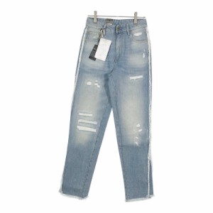 サイズW24 L30  / 約M レディース G-STAR RAW ジースターロー デニム ジーンズ ジーパン ライトブルー 新古品 安い お買い得 ダメージ加