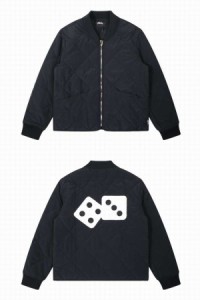 Stussy Dice Crewステューシー背中ダイスジッパーひし形格子コットンウェア[並行輸入品]