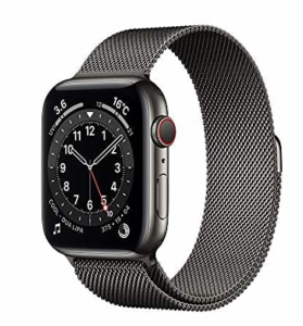 新古品　未開封　Apple Watch Series 6 (GPS + Cellularモデル) - 44mm グラファイトステンレススチールケースとグラファイトミラネーゼ