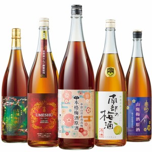 リキュール お酒 梅酒 利酒師厳選 梅酒 原酒 飲み比べ セット 5本組 1800ml 5本 一升瓶 【7560円(税込)以上で送料無料】