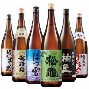 日本酒 普通酒 特割 越乃六蔵 晩酌 飲み比べセット 一升瓶 6本組 1800ml 第4弾 ギフト プレゼント 【7560円(税込)以上で送料無料】