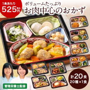 冷凍弁当 健康 おかず 冷凍 食品 お肉中心 おかず 20食分 20種×1食 弁当 簡単 栄養 ストック レンジ 【7560円(税込)以上で送料無料】