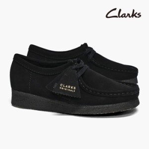 クラークス ワラビー レディース CLARKS WOMENS WALLABEE BLACK SUEDE 261555223 ウィメンズ/スエード/黒/ブーツ/スニーカー/並行輸入品