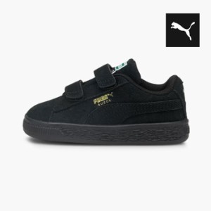 プーマ ベビー スニーカー スウェード クラシック ベルクロ PUMA SUEDE CLASSIC XXI V INFANT 380564-04 オールブラック スエード ガール