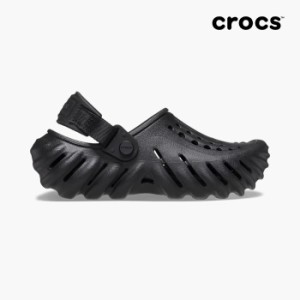 毎日発送 クロックス サンダル キッズ エコークロッグ CROCS KIDS ECHO CLOG BLACK 208190 001 ボーイズ ガールズ 黒 サポ 軽量