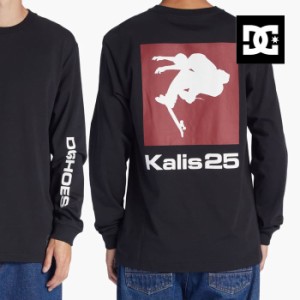 ディーシーシューズ ジョシュ・カリス Tシャツ DC SHOES KALIS 25 LS S DLT234002 KVJ0 メンズ 長袖Tシャツ ロゴ 黒 ロンT スケート スケ