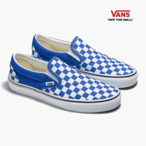 バンズ スリッポン VANS CLASSIC SLIP-ON VN0A7Q5D6RE メンズ レディース スニーカー ヴァンズ 青 チェッカーボード柄 キャンバス US企画