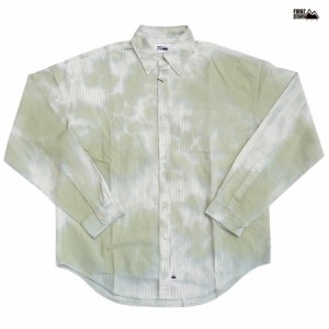 セール 30%OFF SALE FIRST DOWN ファーストダウン シャツ ボタンシャツ オープンシャツ 長袖 ロングスリーブ タイダイ ストライプ L/S