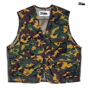 セール 30%OFF SALE FIRST DOWN ファーストダウン ベスト ナイロン シンプル 無地 ポケット メッシュ RIVER VEST TASLAN NYLON