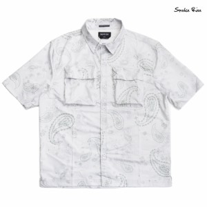 セール 50%OFF 半額 SALE SMOKE RISE スモークライズ シャツ 半袖 ショートスリーブ ボタンシャツ オープンシャツ ペイズリー バンダナ B