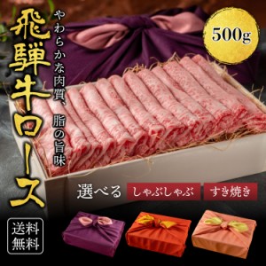 お中元 プレゼント【月間優良ショップ受賞】熨斗対応可 肉ギフト 飛騨牛 すき焼き A4A5等級 国産 和牛 霜降りロース 柔らかな肉質 500g 