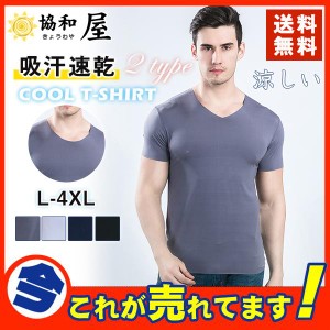 送料無料 速乾Tシャツ メンズ 涼しい 薄手 軽量 冷感Tシャツ トップス 半袖 無地 吸汗速乾 夏 吸汗 接触冷感 快適 涼しい スポーツ 夏服