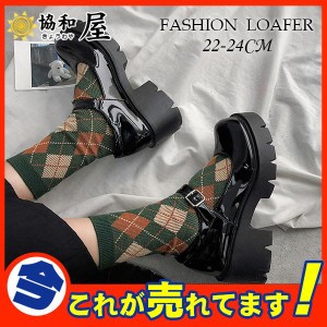 オックスフォードシューズ ローファー レディース タンクヒール フェイクレザー スクールローファー Lolita靴 太ヒール ゴスロリ 厚底