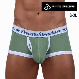 [PRIVATE STRUCTURE] プライベートストラクチャー 【Classic 7colors】 男性下着 ローライズ ボクサーパンツ SCUT45 HerbalGardenGreen