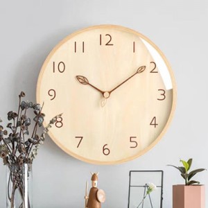 掛け時計 木製 北欧 おしゃれ 壁掛け時計 オシャレ デジタル時計 無騒音 連続秒針 12インチ 壁飾り シンプル 見やすい 文字盤 新築祝い 