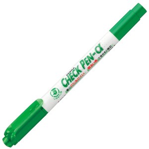 ゼブラ 暗記用 チェックペン アルファ 緑 10本 B-WYT20-G 裏ににじみにくい