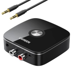 Bluetooth5.0 オーディオレシーバー 3.5mm 受信機 AUX＋RCA EDR省電対応 コンポ /TV/スピーカーワイヤレス化 U / 30445