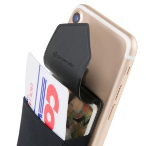 スマホ 手帳型 背面 カードケース パスケース カードホルダー SUICA PASMO カード入れ iphone android対応 ブラック
