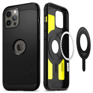 Spigen iPhone12Pro Max ケース MagSafe対応 耐衝撃 マグネット搭載 三層構造 カメラ保護 Qi充電 ワイヤレス充電 ACS02619 (ブラック)